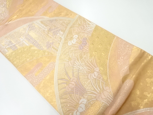 JAPANESE FUKURO OBI / WOVEN WISTERIA
